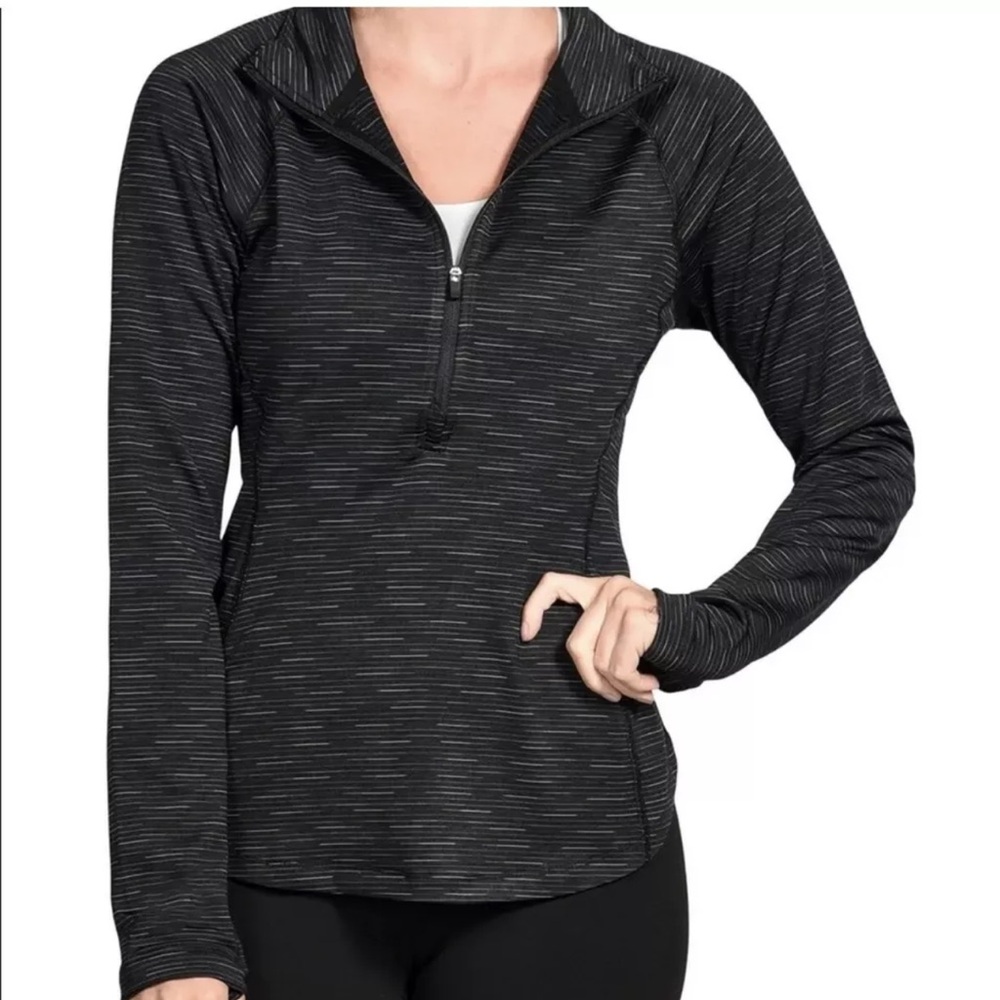90 degree by reflex quarter zip pullover in charcoal size medium